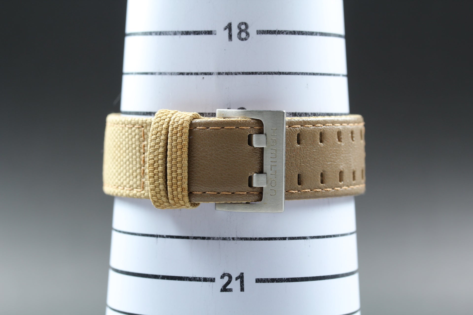 Hamilton Khaki Field H703050 Date Brown Dial Beige 39mm Automatic Men's Watch