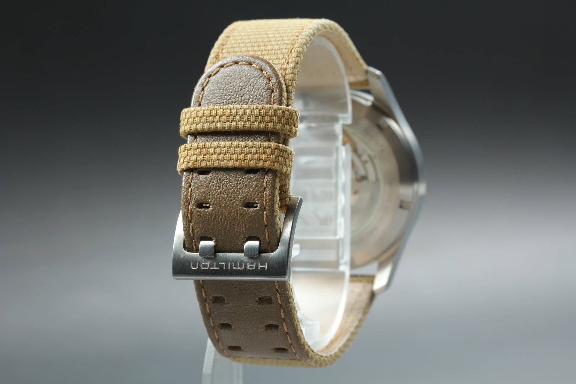 Hamilton Khaki Field H703050 Date Brown Dial Beige 39mm Automatic Men's Watch