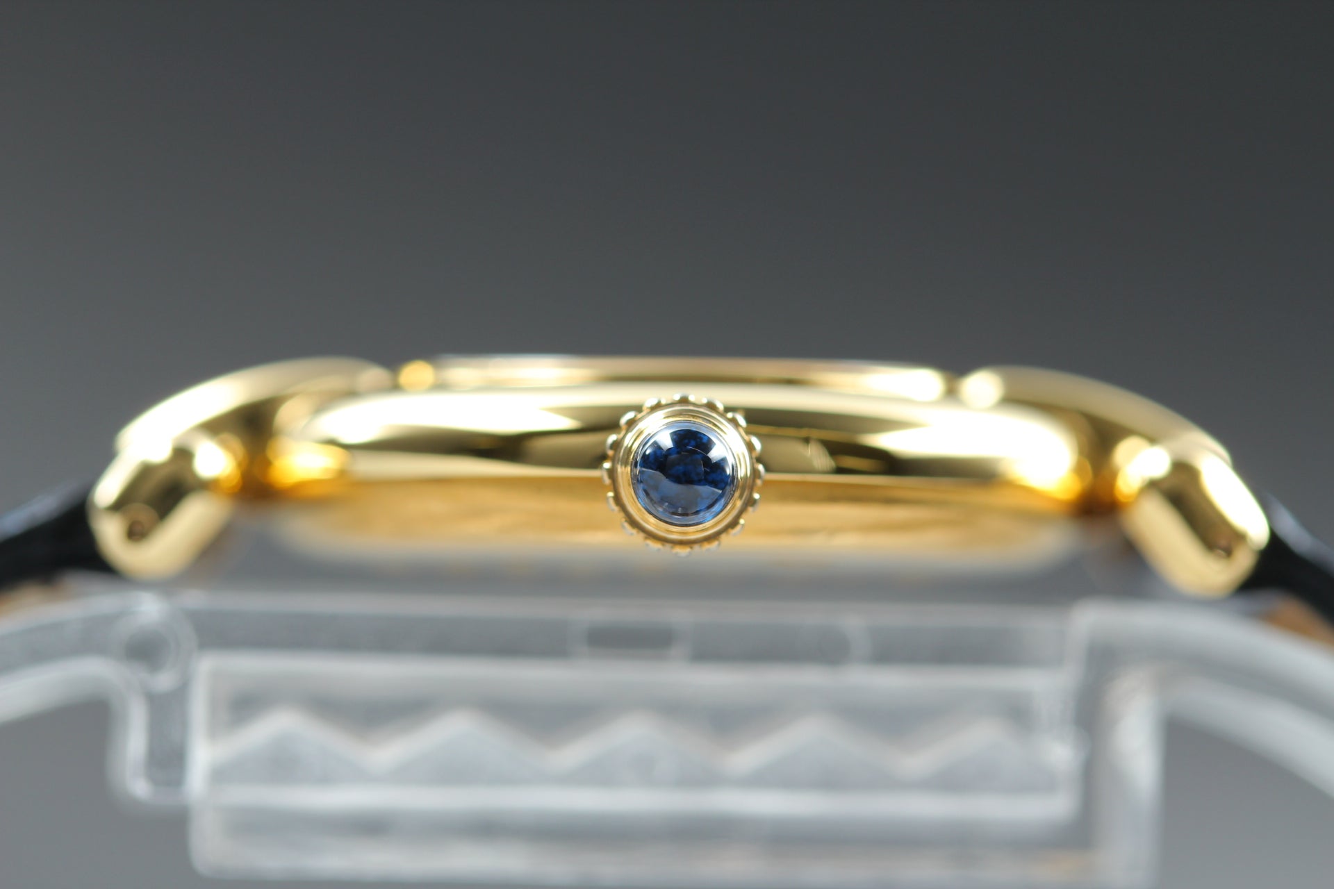 Vintage Cartier Must Colisee Vermeil 590002 Blue Gold Women's Quartz Watch