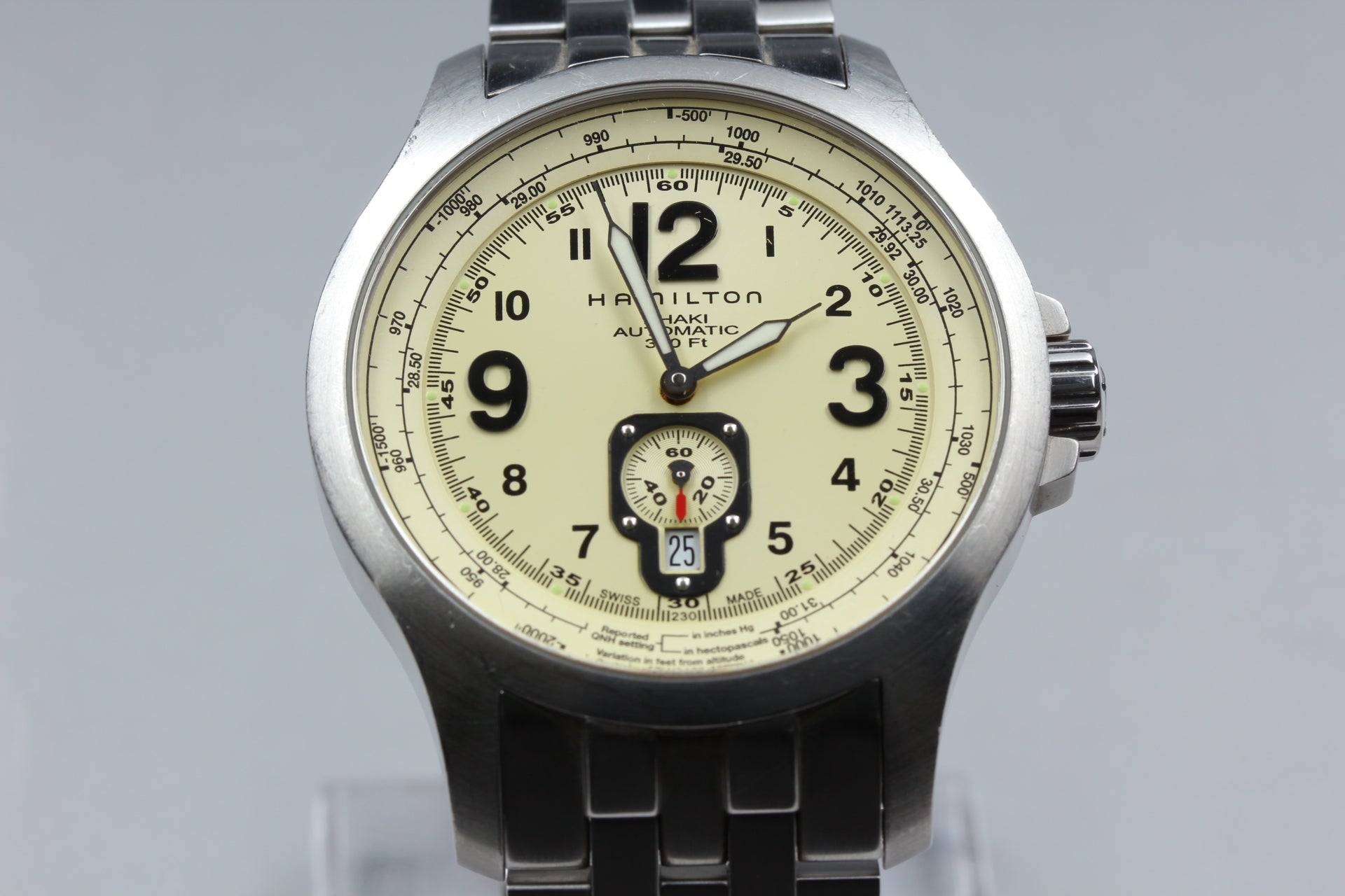 Hamilton Khaki Aviation H765150 Automatic Beige Dial Men's Watch 44mm JAPAN