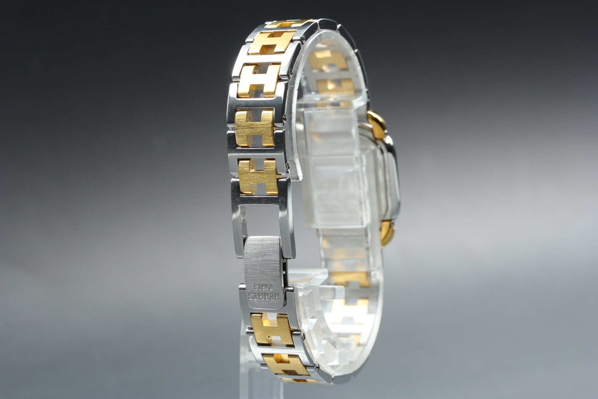 New Batt Vintage HERMES Rally RA1.240 Quartz Gold Dial Women's Watch 20mm JP Box