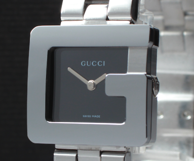 New Battery [Exc+5] Gucci 3600L G Face Black Dial Woman's Quartz Watch JAPAN