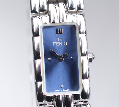 New Battery [Exc+5 Box] FENDI Orologi 660L Blue Dial Women's Quartz Watch JAPAN