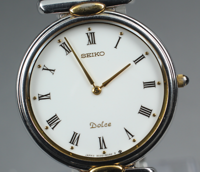 Vintage [Exc+5] Seiko Dolce 9530-6030 White Dial Quartz Men's Watch From JAPAN