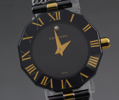 [Near MINT w/ Box] CENTURY 1P DIAMOND TIME GEM Women's Quartz Watch From JAPAN
