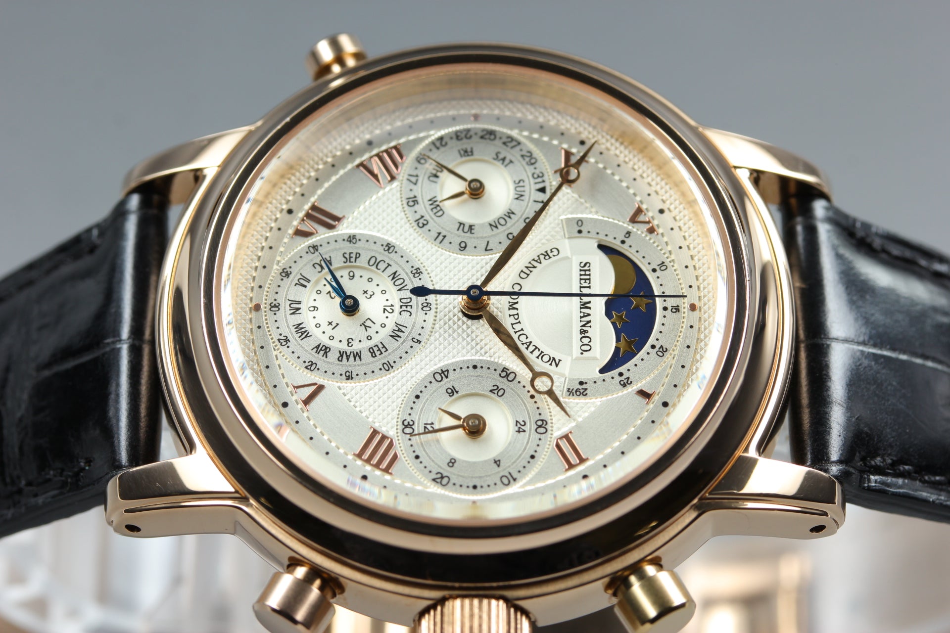 SHELLMAN Grand Complication Premium 6771-T011179TA Men's Qz Watch JAPAN [Box]