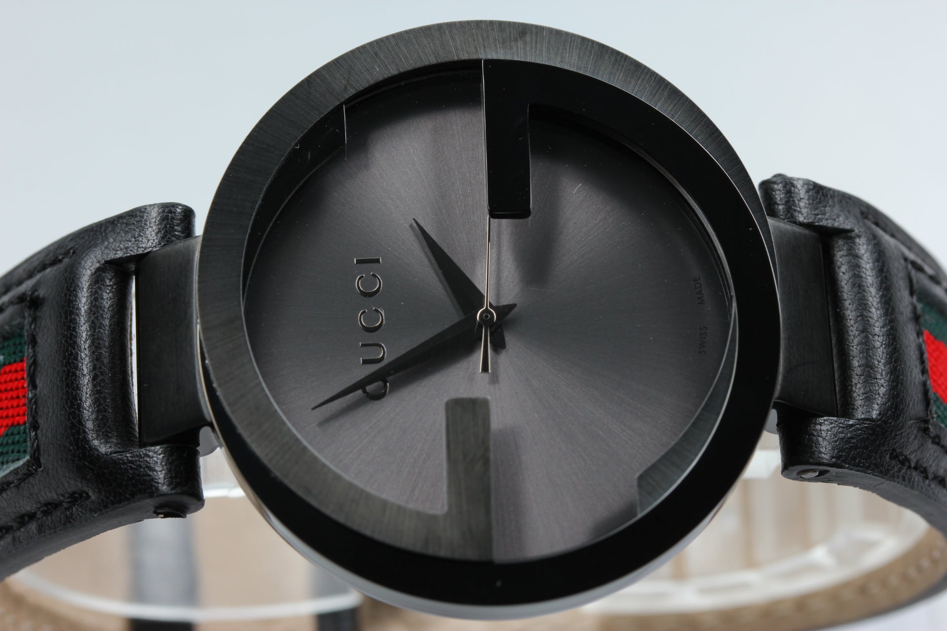 GUCCI Interlocking 133.2 Black Gucci Sherry Line 41mm Men's Quartz Watch [Box]