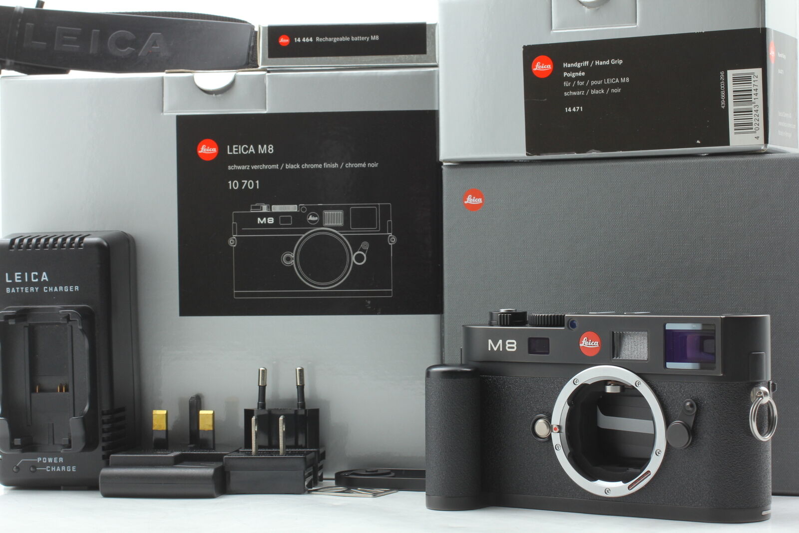 Shutter Count 1378 [N MINT w/Box Grip] Leica M8 black Digital Camera From JAPAN