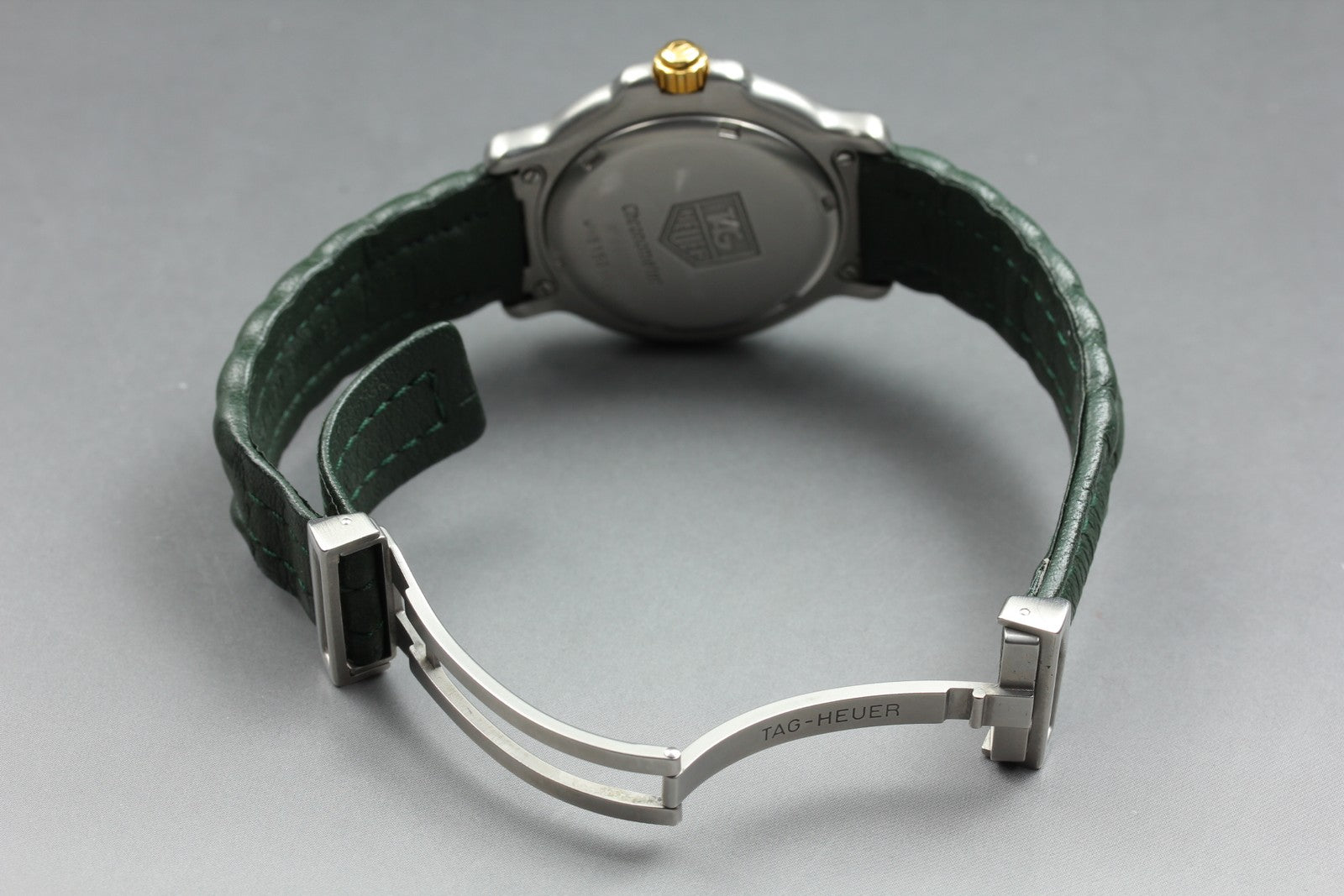 TAG HEUER 6000 Chronometer WH5153 -K1 Automatic Green Men's Watch 37mm JAPAN