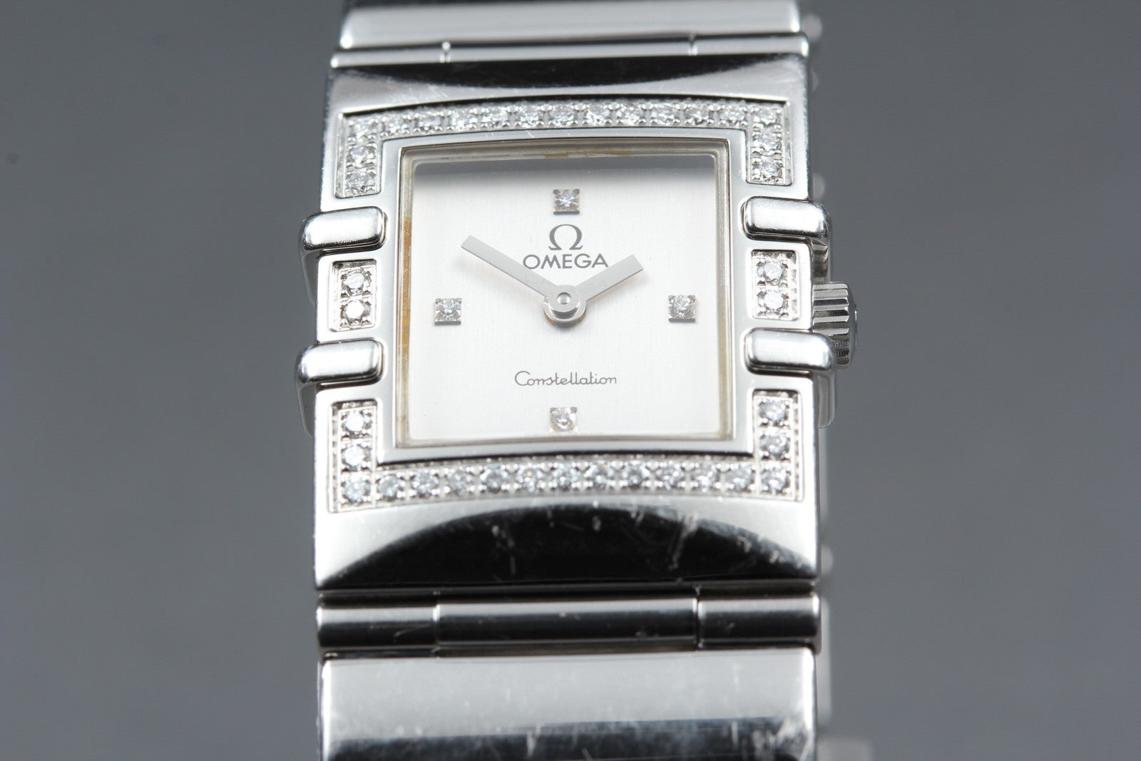 New Batt OMEGA Constellation Carre Quadra Cal.1376 1528.36 Quartz Women's Watch