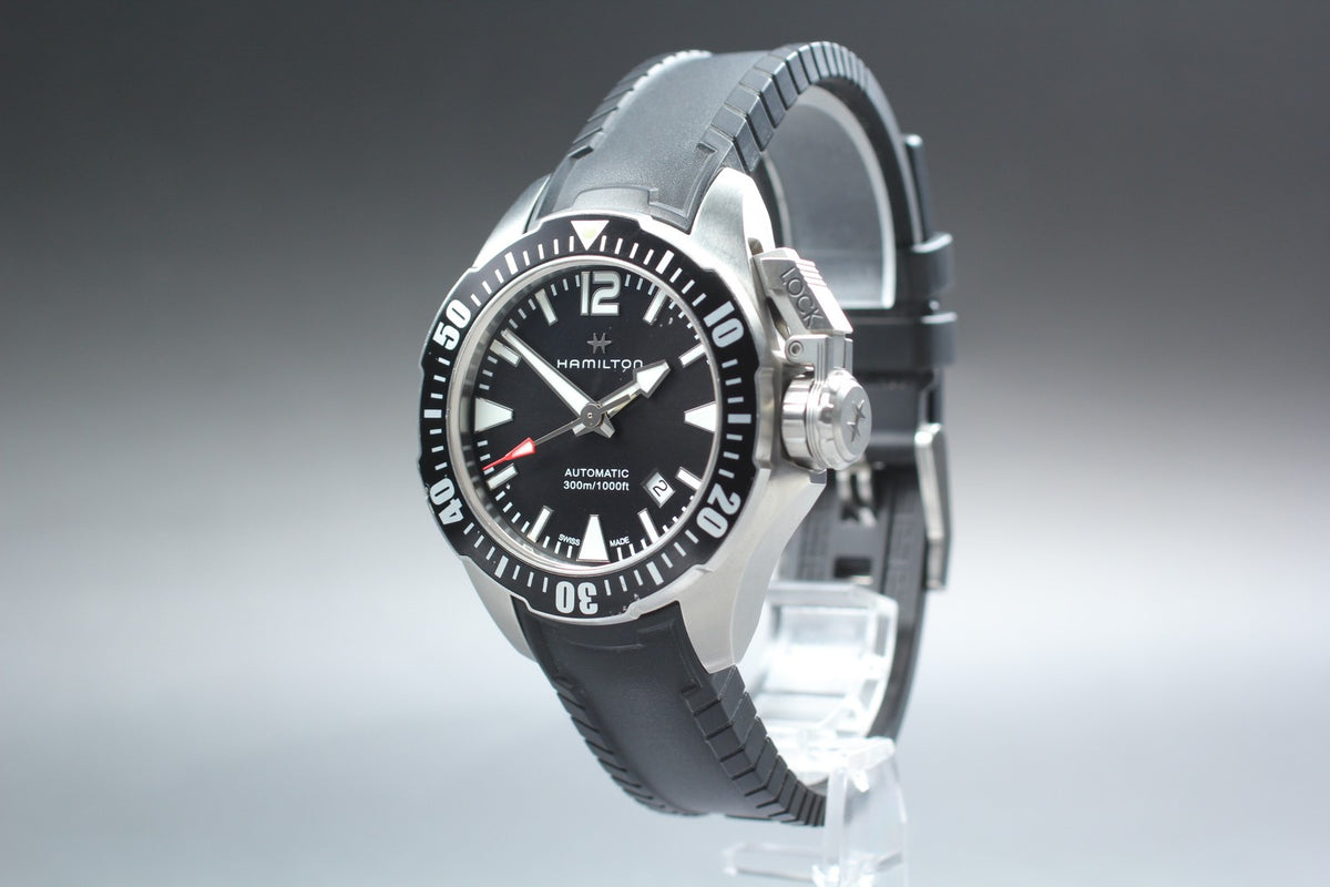 Hamilton Khaki Navy Frogman H776050 Black Date 42mm Automatic Men's Watch