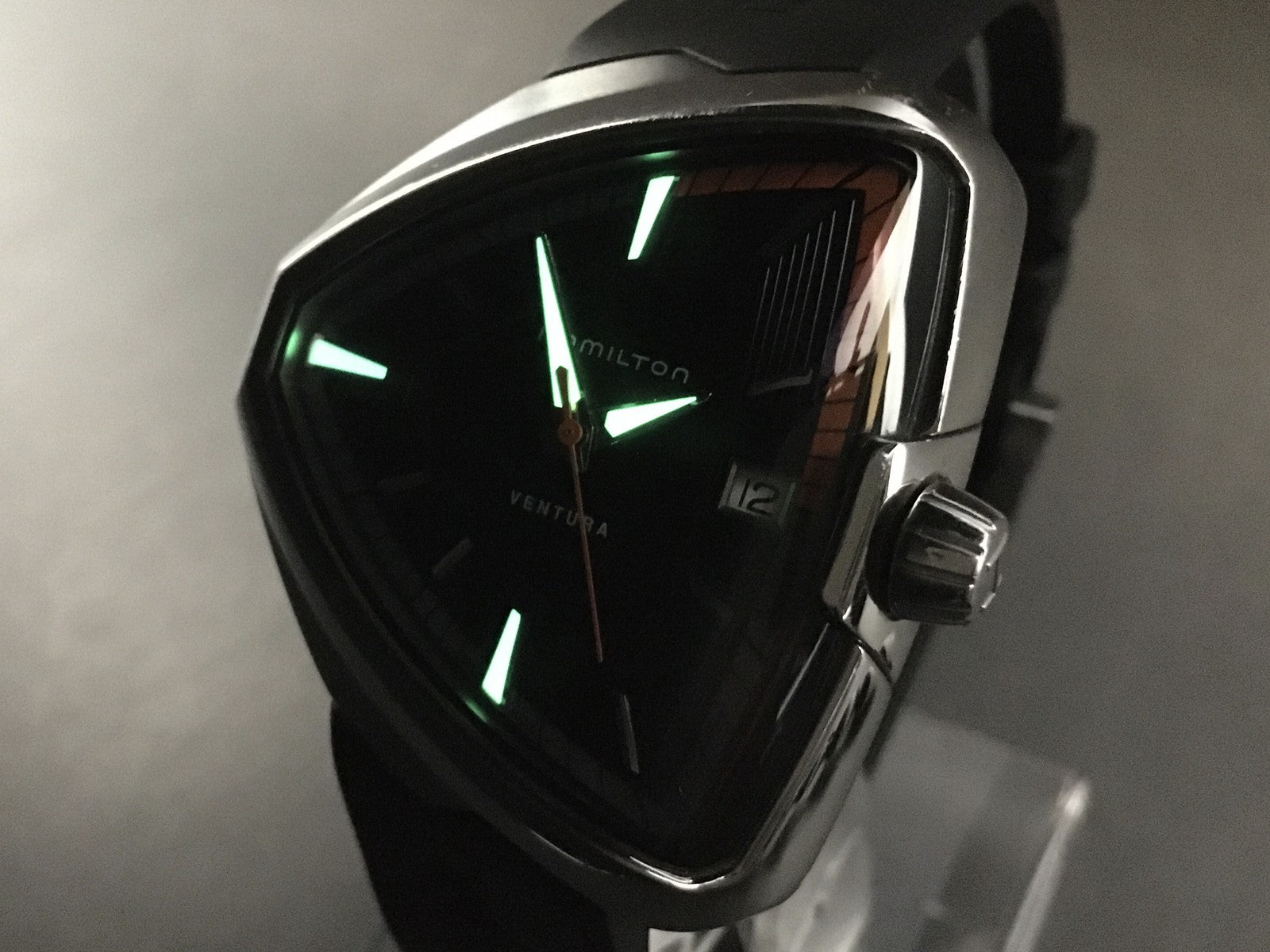 Hamilton Ventura Elvis80 H245510 Quartz Date Men's Black Watch 41mm JP Exc+5*Box