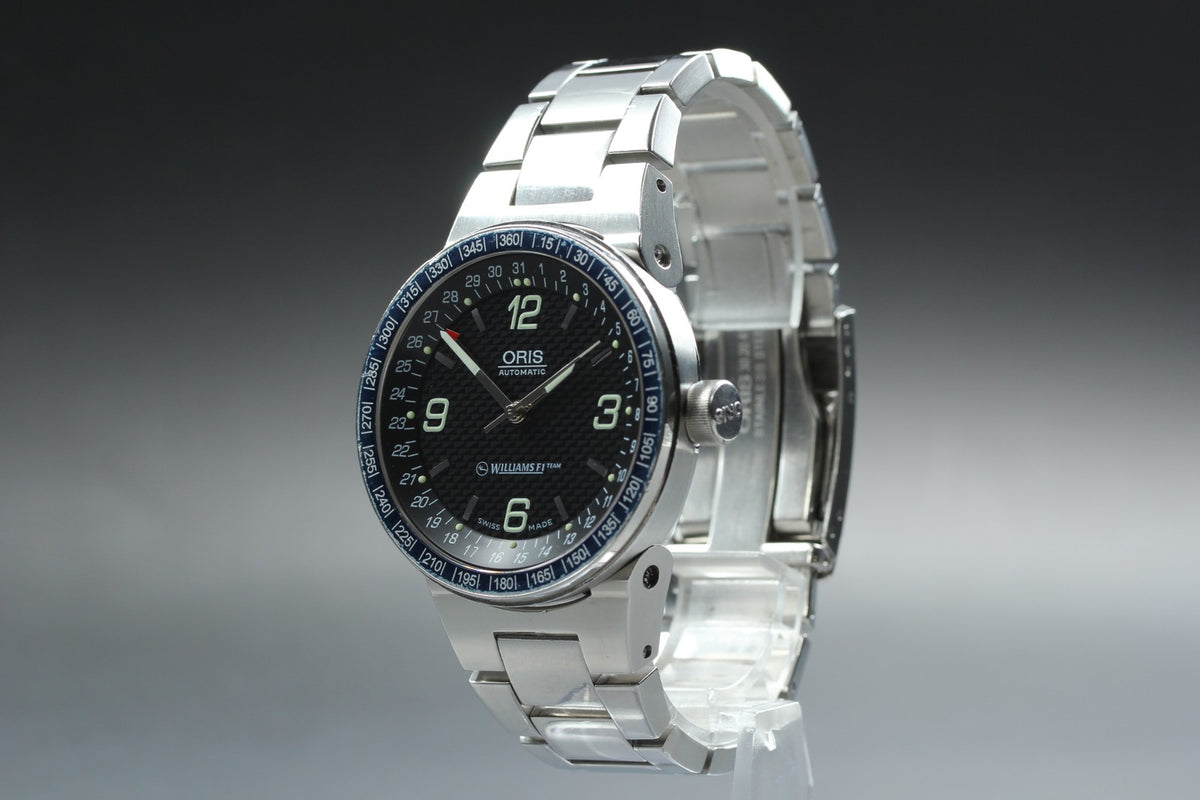 ORIS Williams F1 Team Pointer Date 7585 Automatic Men's Watch 42mm JAPAN Box