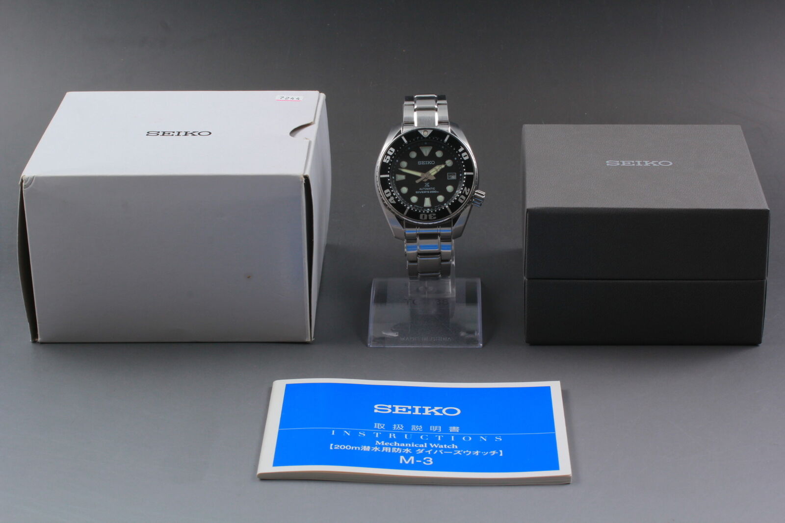 [N MINT- w/ Box] SEIKO SUMO Prospex 6R15-00G0 SBDC031 Black AT Men's Watch JAPAN