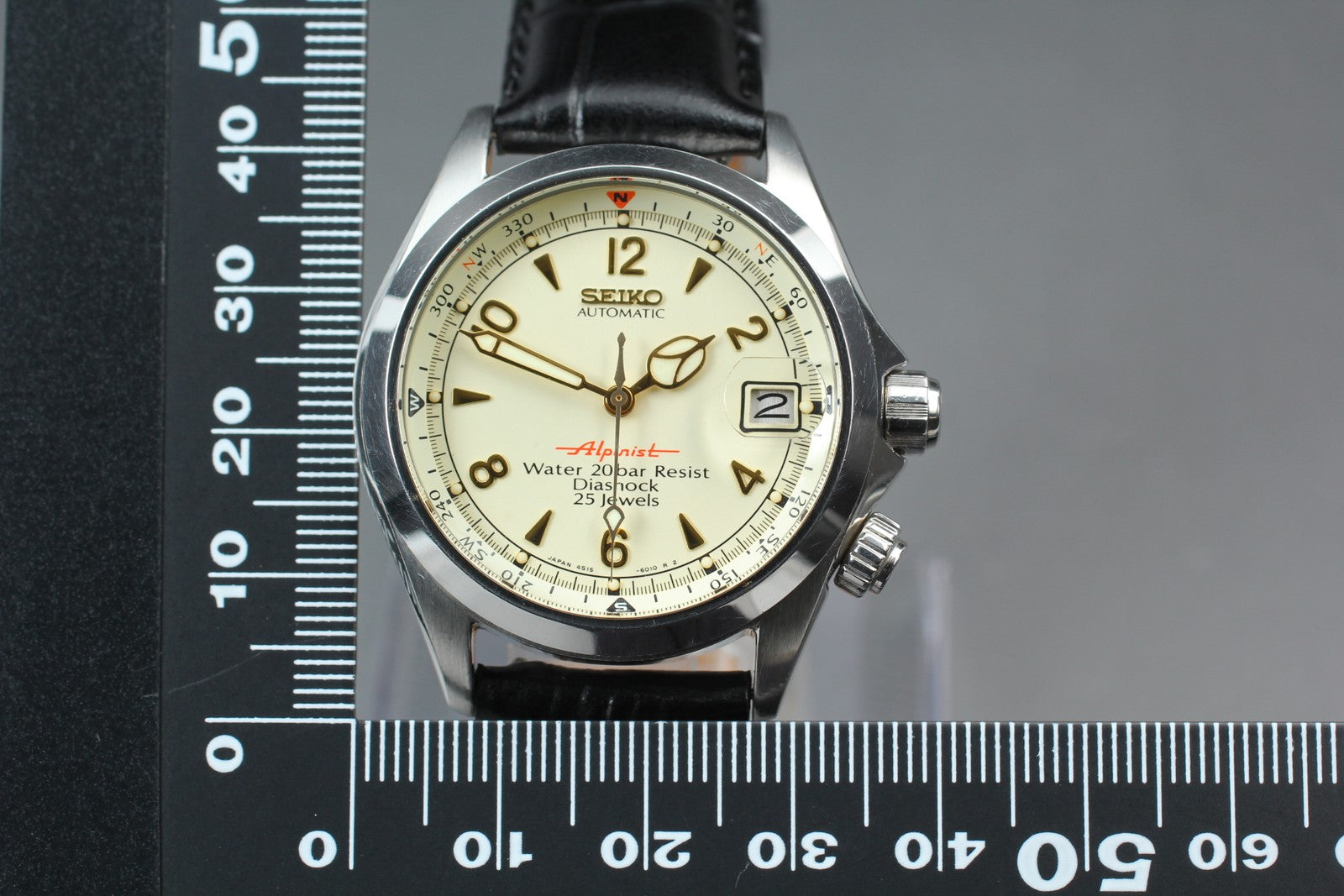 [Overhauled] SEIKO Red Alpinist 4S15-6000 SCVF007 Ivory Automatic Men's Watch