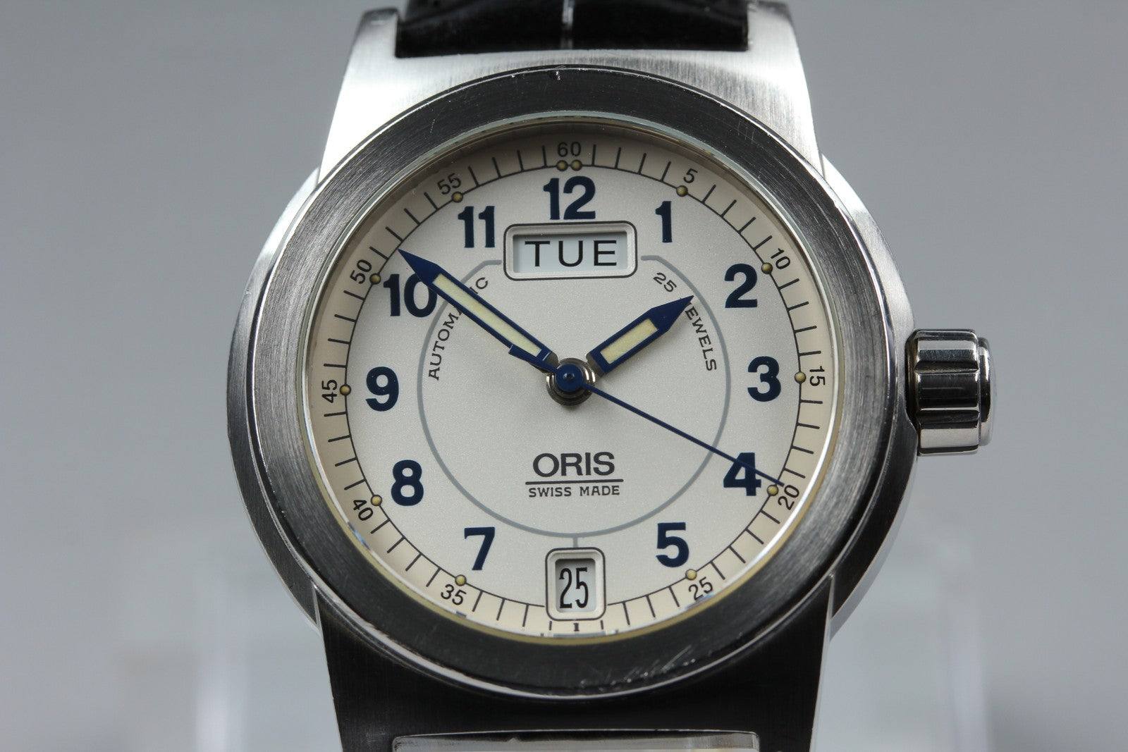 Vintage ORIS Big Crown 7501 Automatic White Day/Date Men's Watch 34mm JAPAN