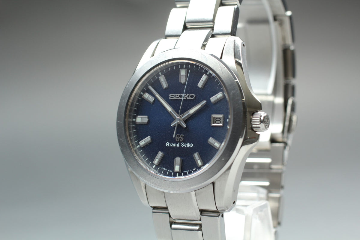 Grand SEIKO GS 8J56-8020 SBGF019 Navy Blue Dial Men's Quartz Watch JAPAN [Box]