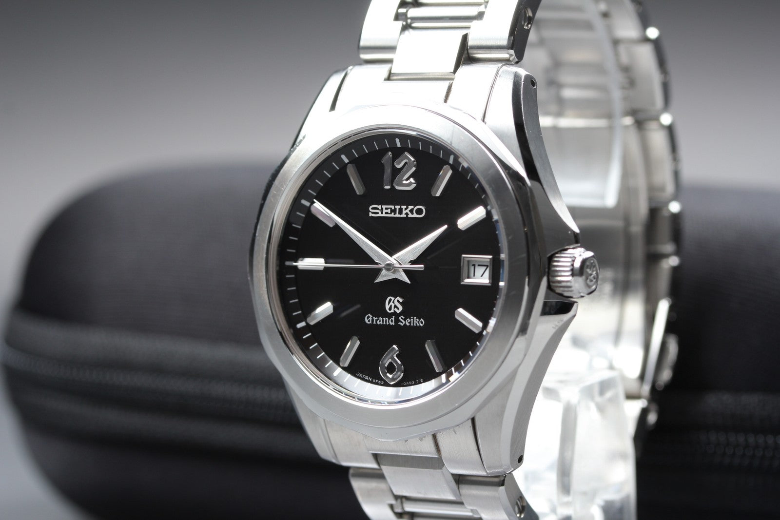 Grand Seiko GS 9F62-0A60 SBGX035 Black Dial 37mm Quartz Men's Watch JAPAN