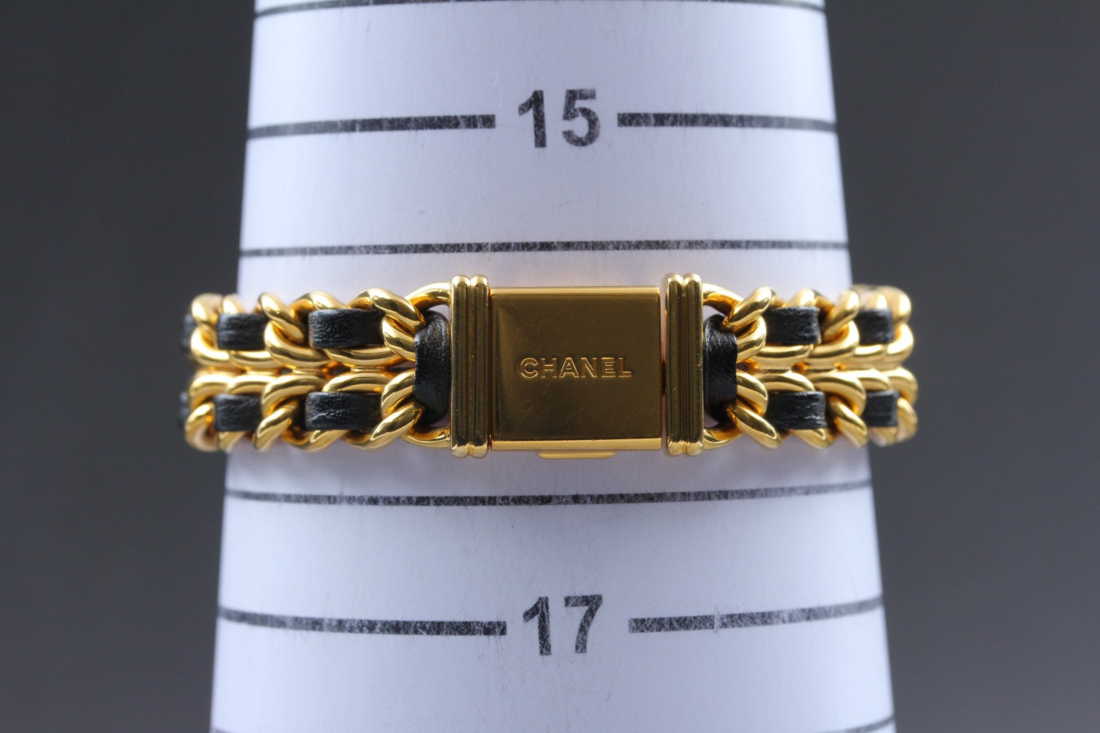 [Exc+5] CHANEL Premiere L Size Black Dial Gold 20mm Quartz Women’s Watch