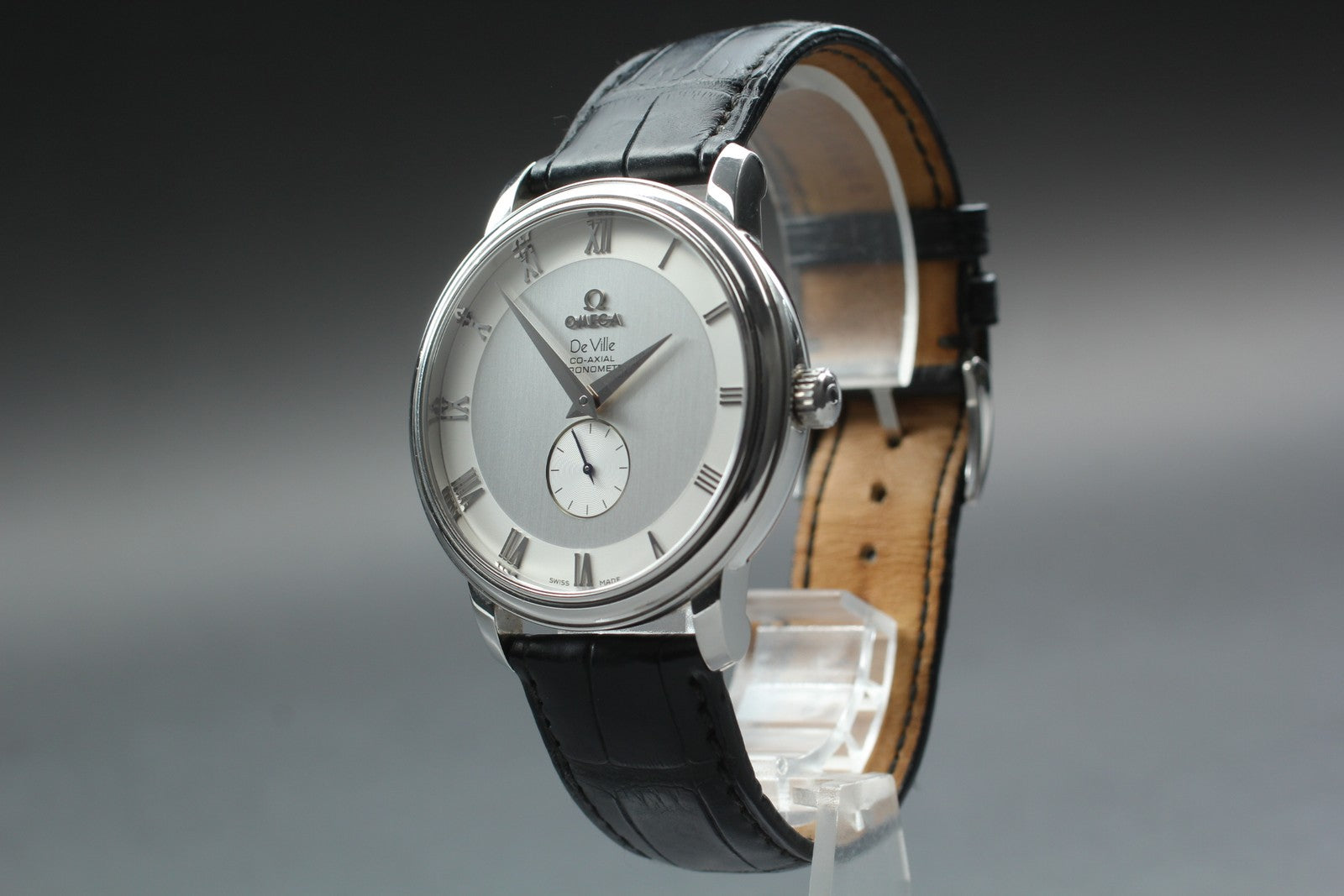 OMEGA DeVille Prestige Co-Axial 4813.30.01 Silver Dial Men's Watch 39mm JAPAN