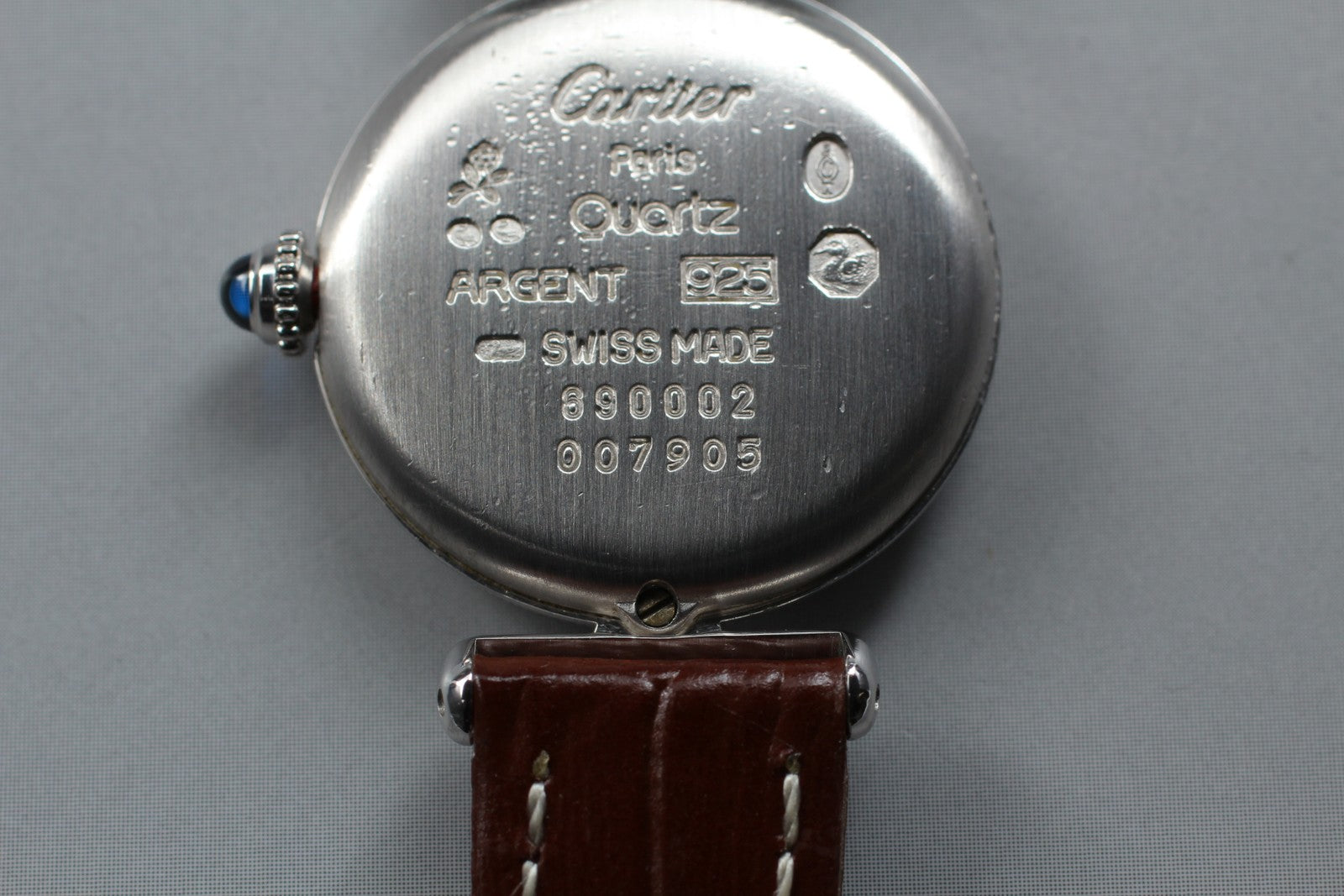 Vintage [Exc+4] Cartier Must Colisee Vermeil 690002 Silver Women's Quartz Watch
