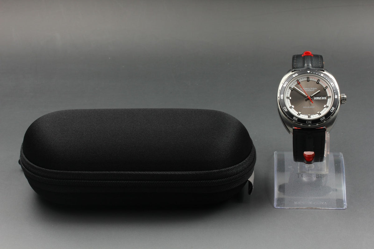 Hamilton Pan Europ H354150 H600354104 Automatic Day/Date Men's Watch 43mm JAPAN