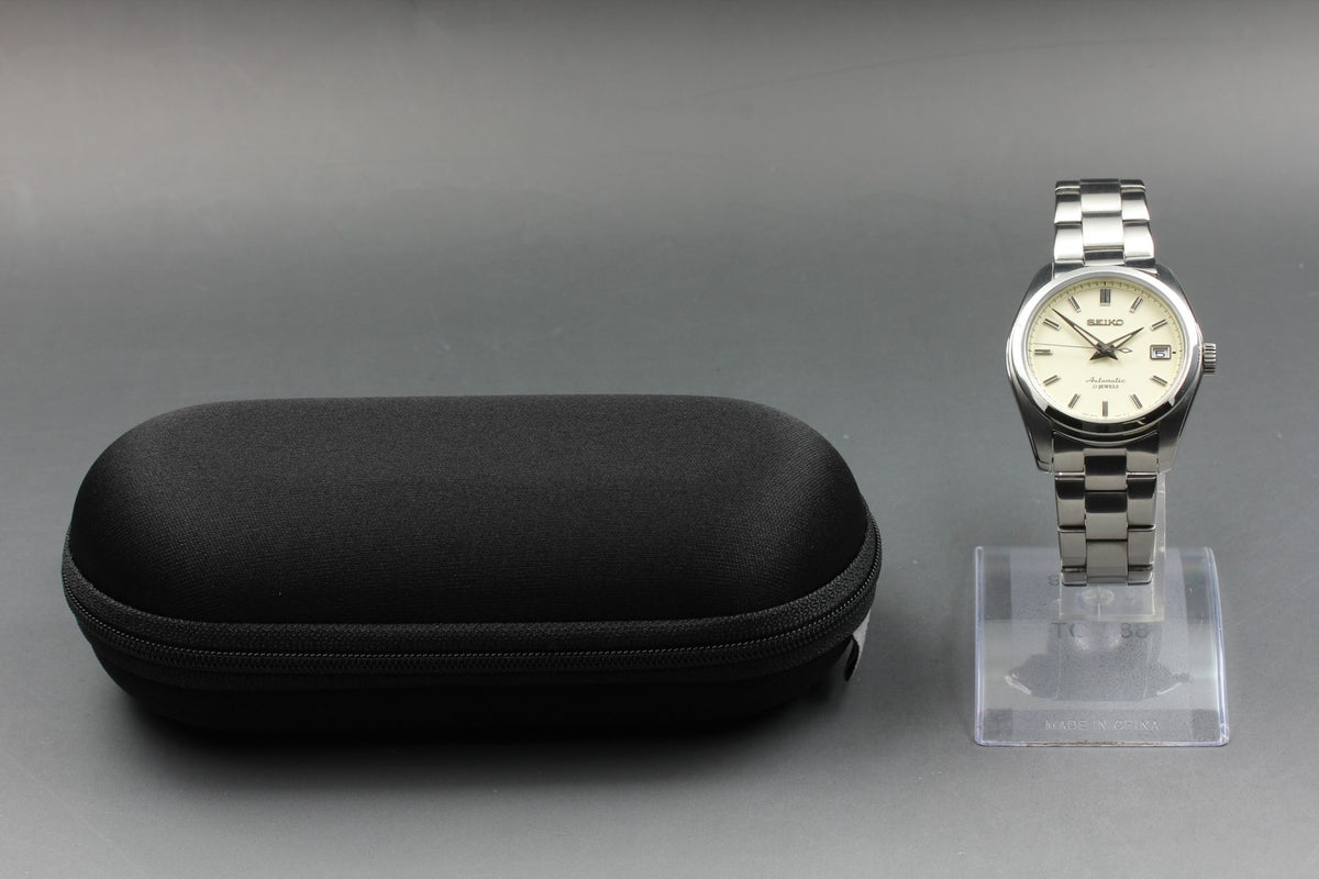 SEIKO Mechanical 6R15-00C1 Automatic White Dial Date Men's Watch 37mm From JAPAN