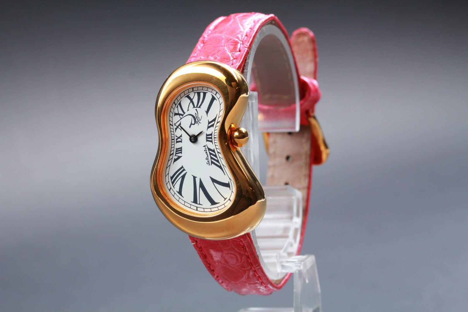 [Exc+5] Salvador Dali softwatch 022146 Gold Pink 26mm Women's Quartz Watch JAPAN