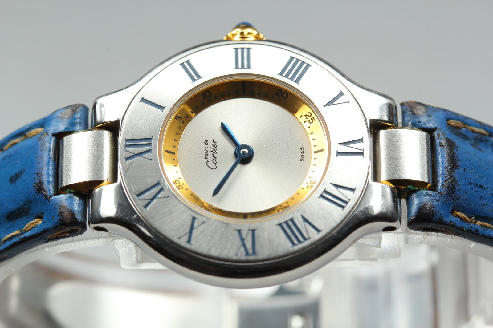 New Batt Cartier Must De 21 1340 Silver Dial Quartz Women's Watch 27mm Box JAPAN