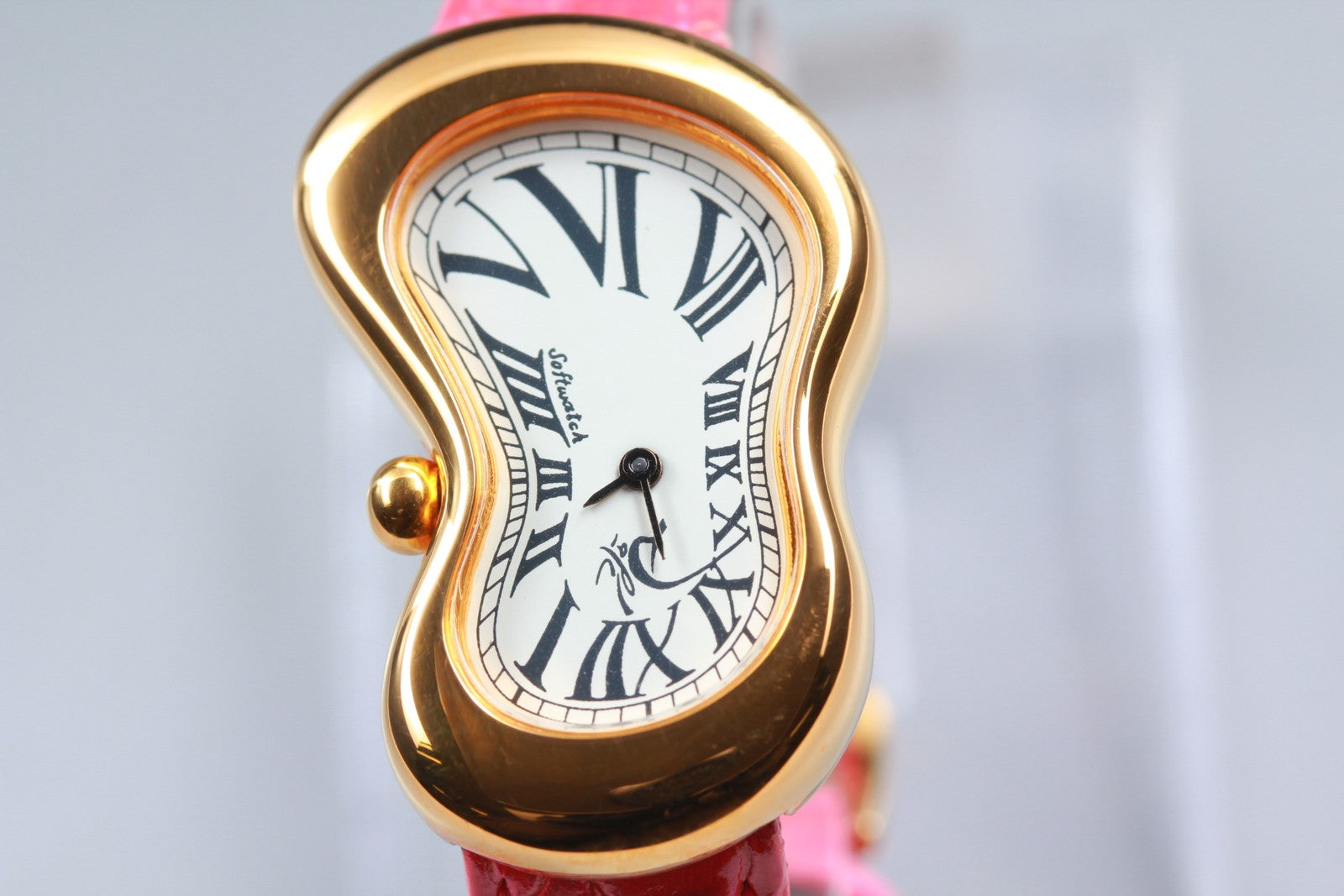 [Exc+5] Salvador Dali softwatch 022146 Gold Pink 26mm Women's Quartz Watch JAPAN