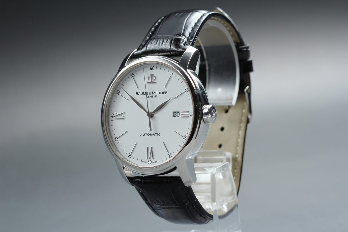 BAUME＆MERCIER Classima 65534 Automatic White Date Men's Watch 42mm JAPAN
