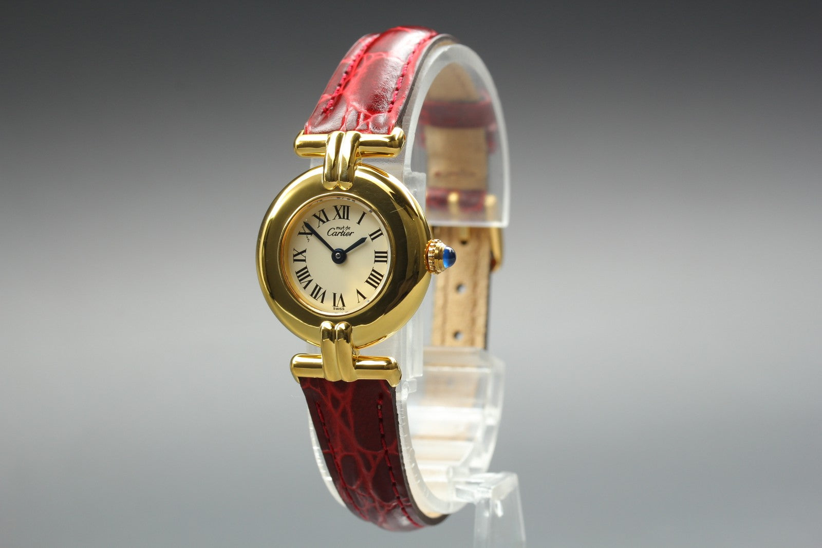 Vintage[Near MINT- Box] Cartier Must Colisee Vermeil 590002 Women's Quartz Watch
