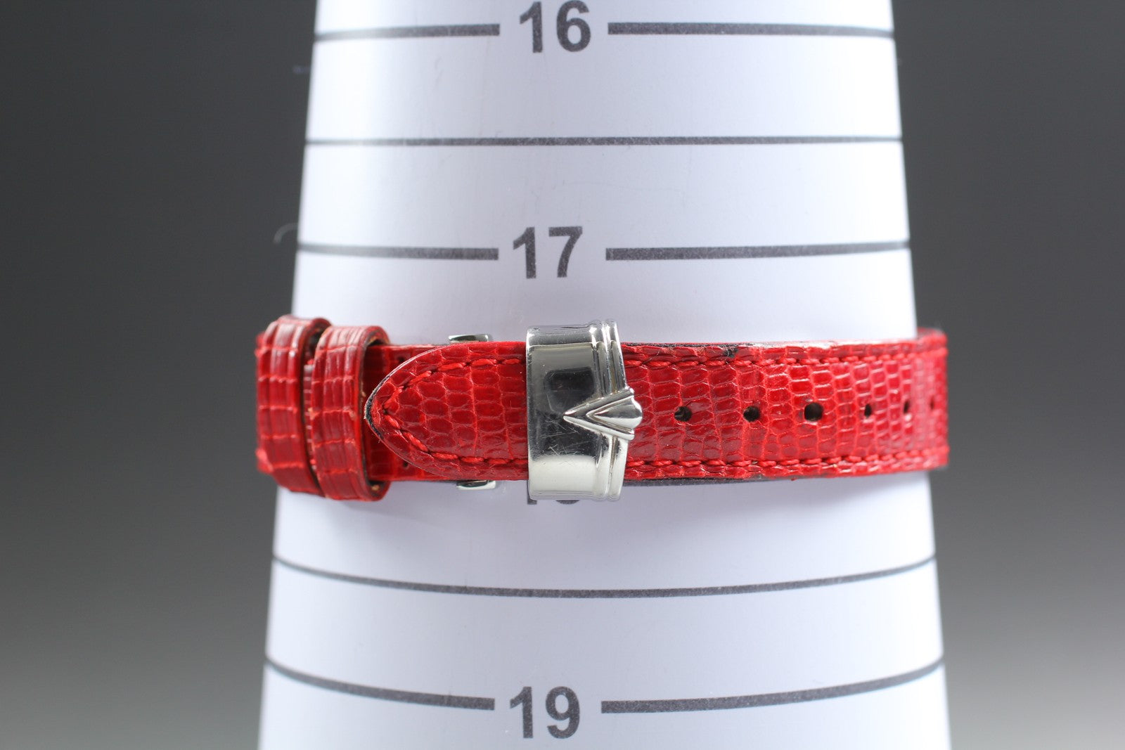 Jean d'eve Sectora Gold 24mm Silver Red Women's Quartz Watch JAPAN [w /Box]