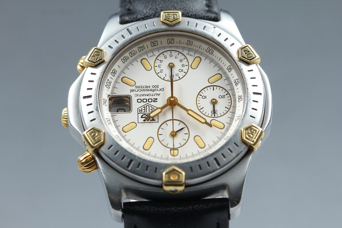 Vintage TAG HEUER 2000 165.806/1 Automatic Chronograph Men's Watch 40mm JAPAN