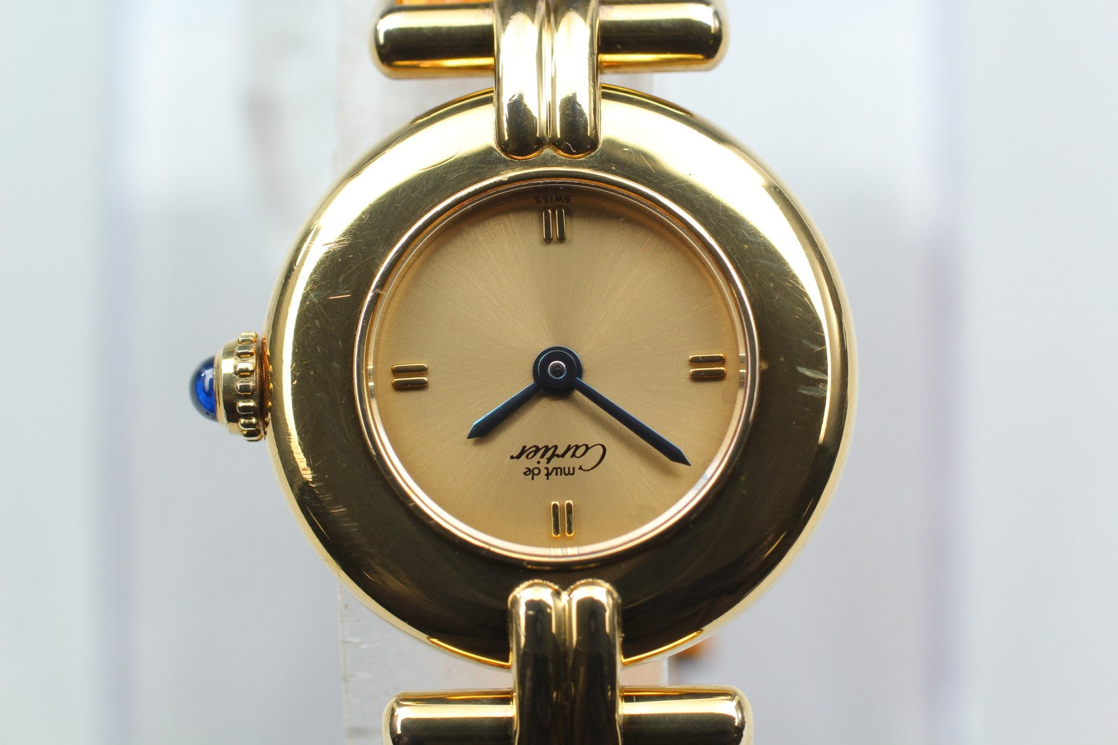 Vintage [Exc+5] Cartier Must Colisee Vermeil 590002 Gold Women's Quartz Watch