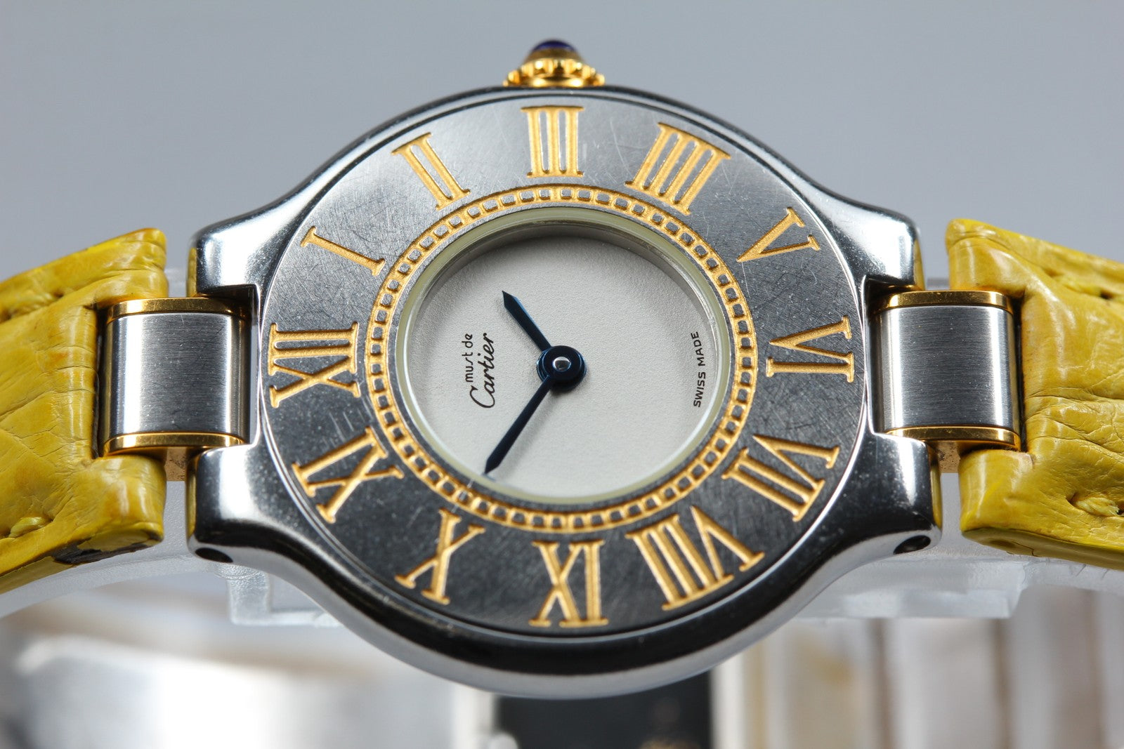 Overhauled[Exc+5] Cartier Must de Cartier 21 27mm Yellow Silver Women's Qz Watch