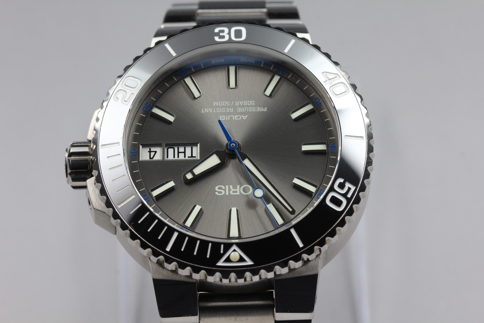 ORIS Aquis 7733 Black Dial Automatic Day/Date Men's Watch 45mm JAPAN