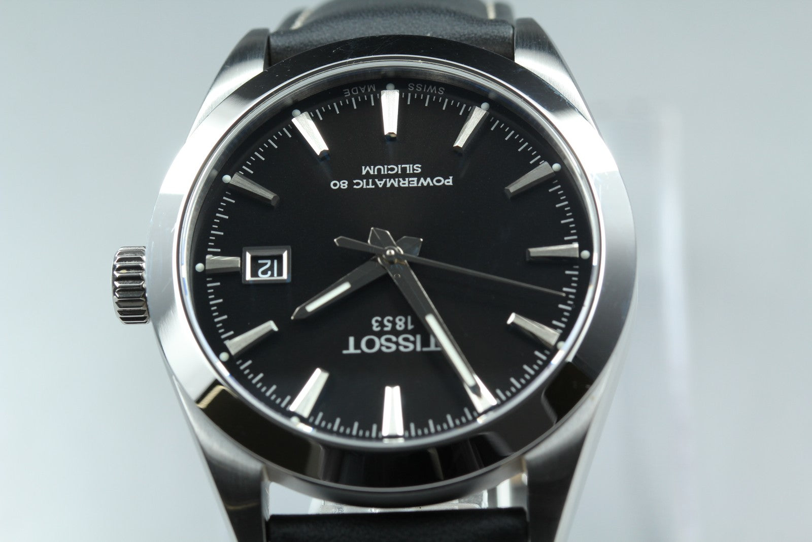 TISSOT Gentleman T127407A Automatic Date Black Dial Men's Watch 40mm JAPAN Box