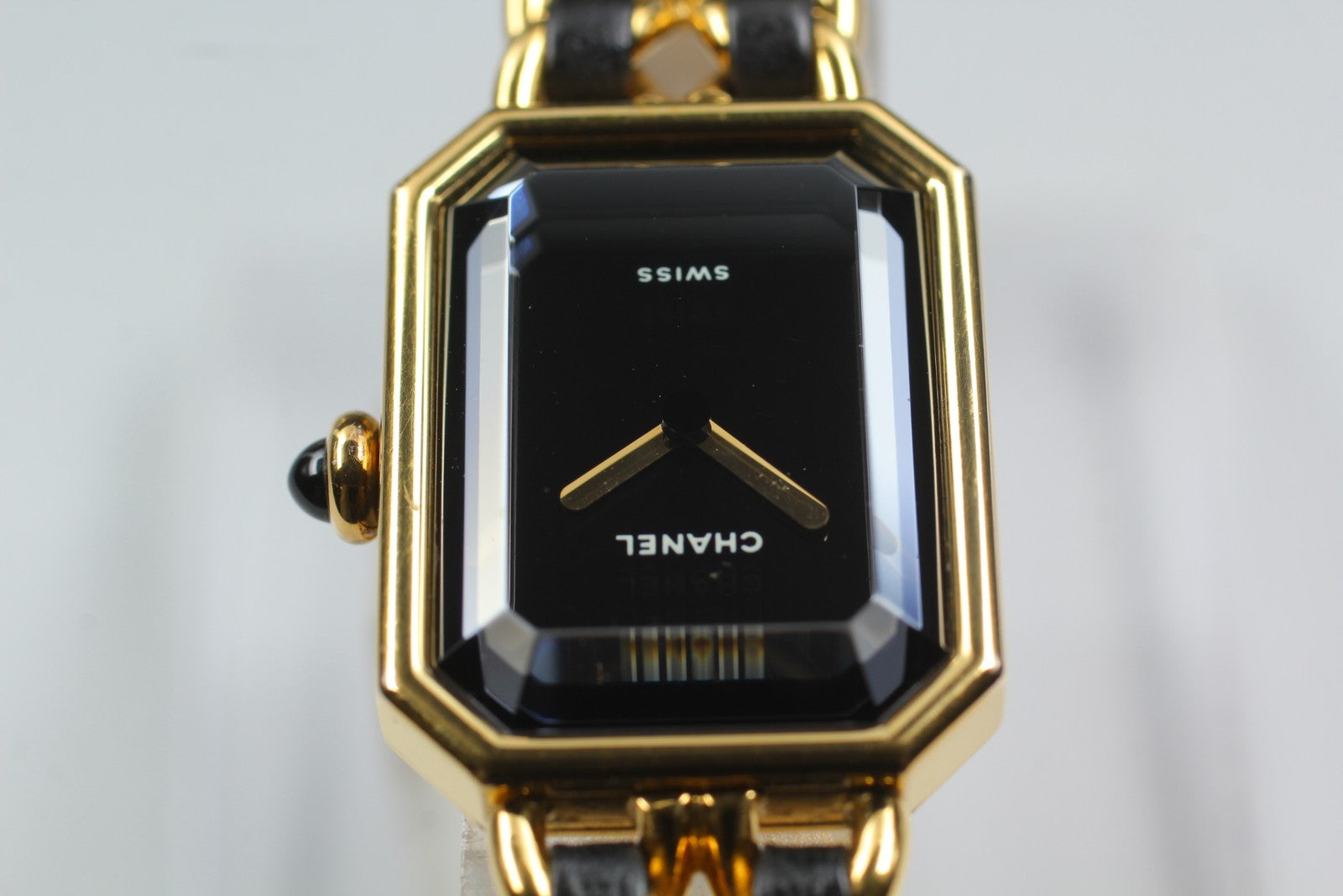 [Exc+5 Box] CHANEL Premiere L Size Black Dial 20mm Gold Quartz Women’s Watch