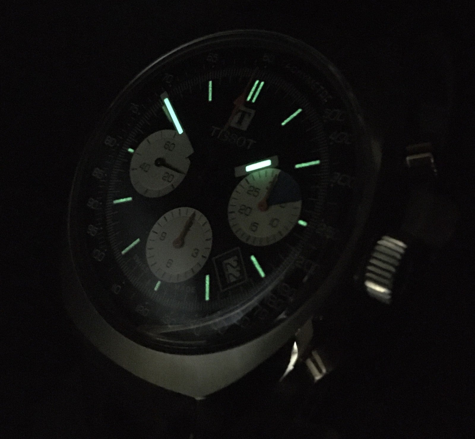 TISSOT Heritage T124427A Black Automatic Chronograph Men's Watch 43mm JAPAN Box