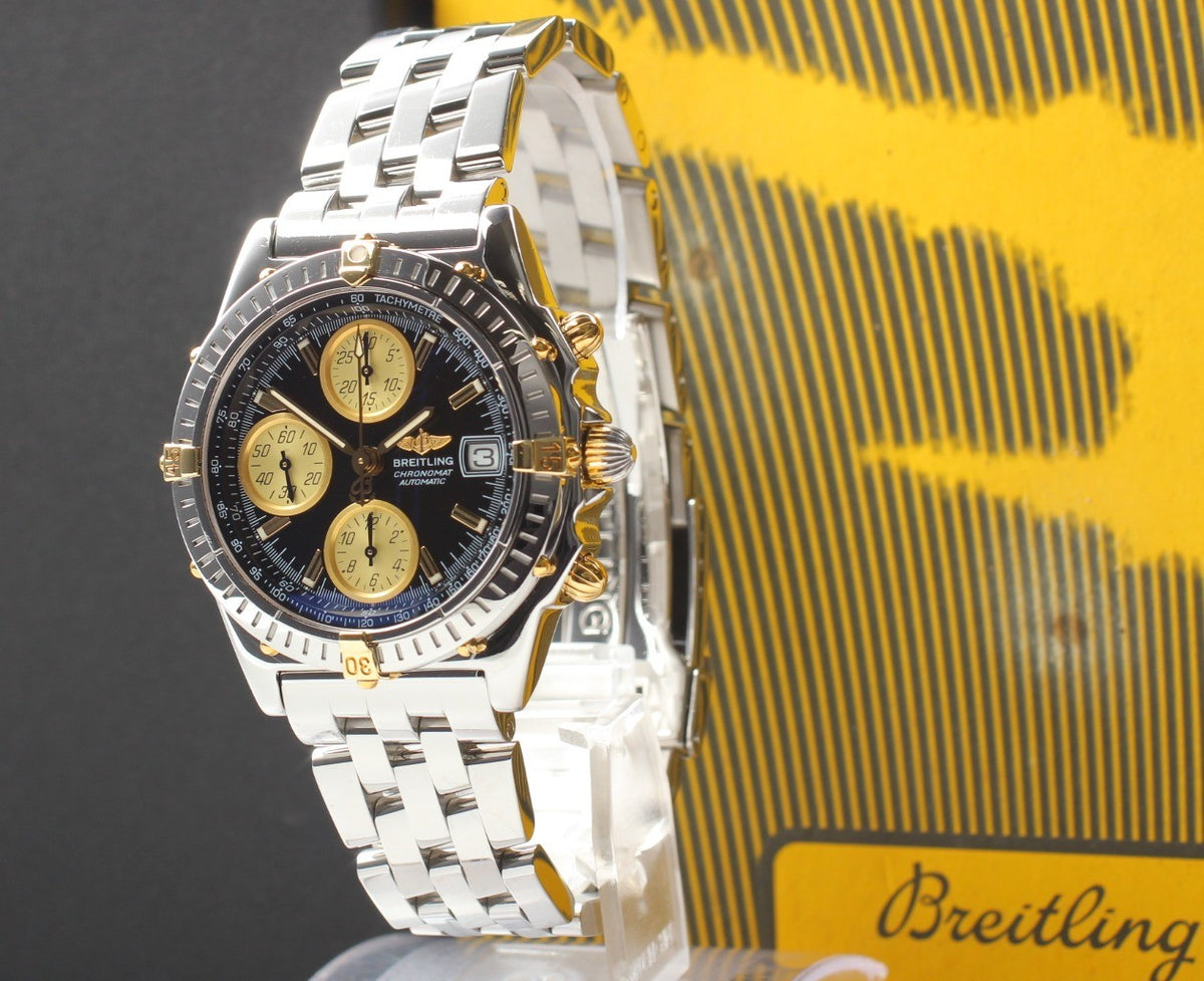 [Polished] BREITLING Chronomat B13350 Black 39mm Chronograph AT Men's Watch