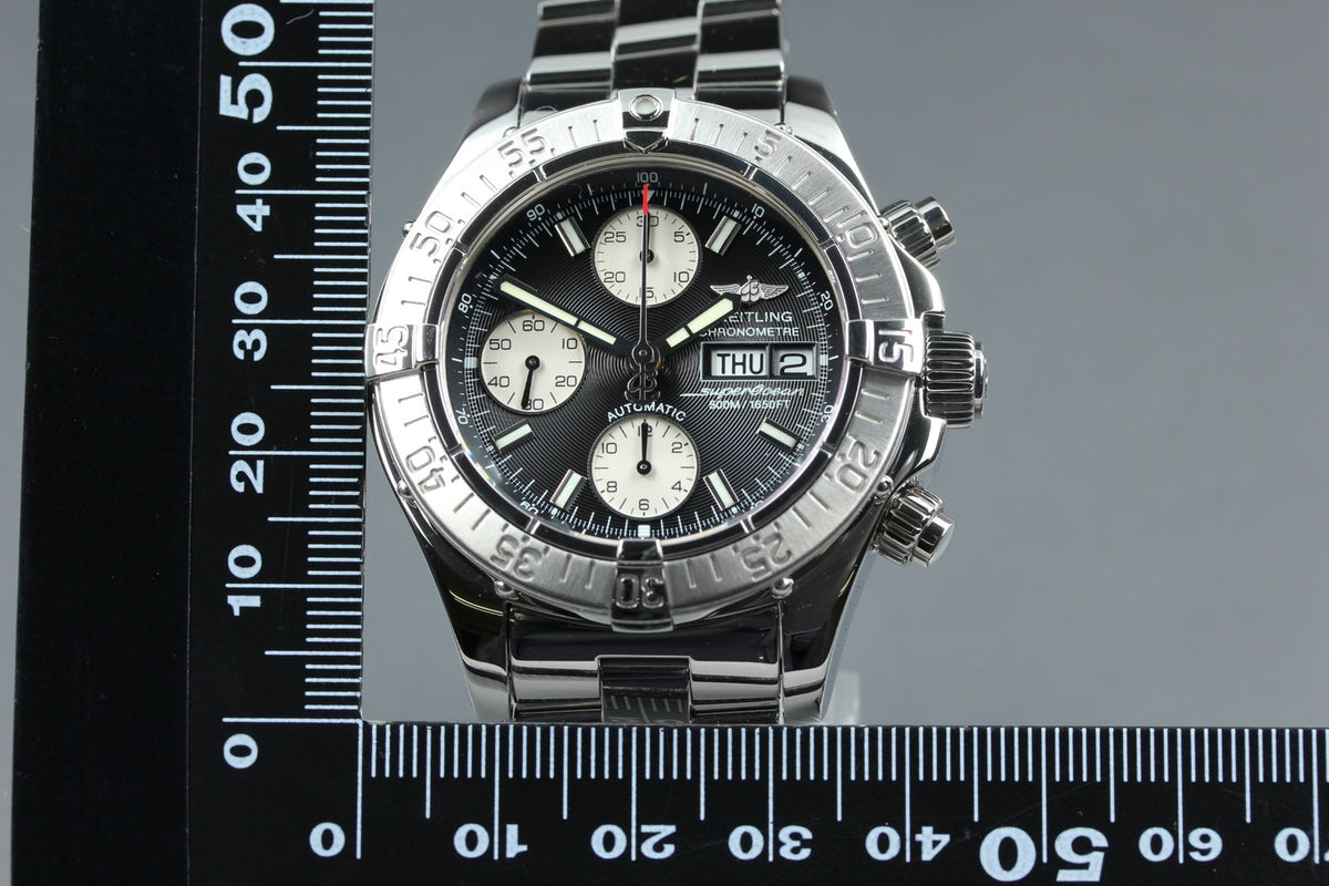 [Polished] BREITLING Superocean Chronograph A13340 Black 41mm AT Men's Watch Box