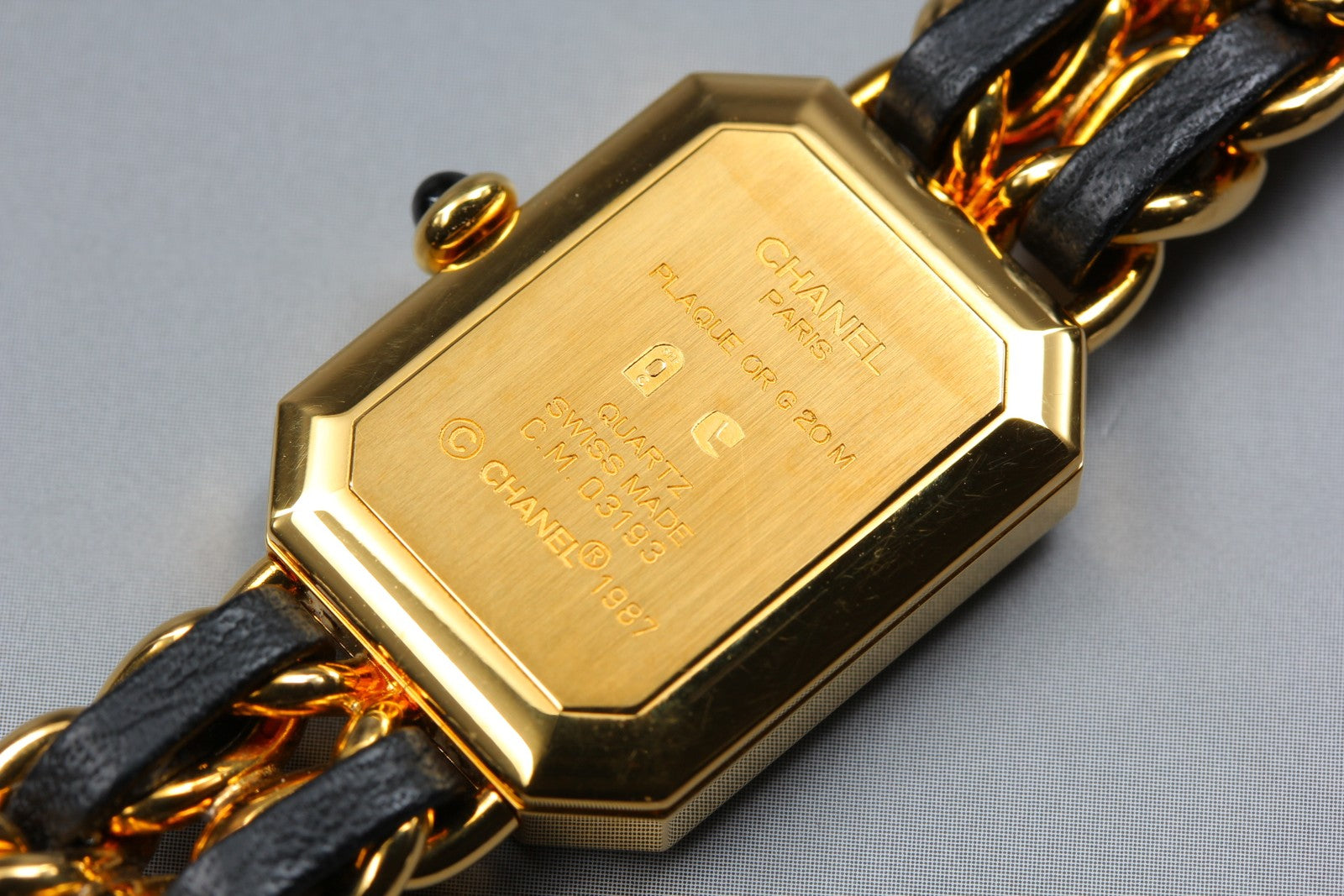 CHANEL Premiere L Size Black Dial Gold 20mm Quartz Women’s Watch [w/Paper]