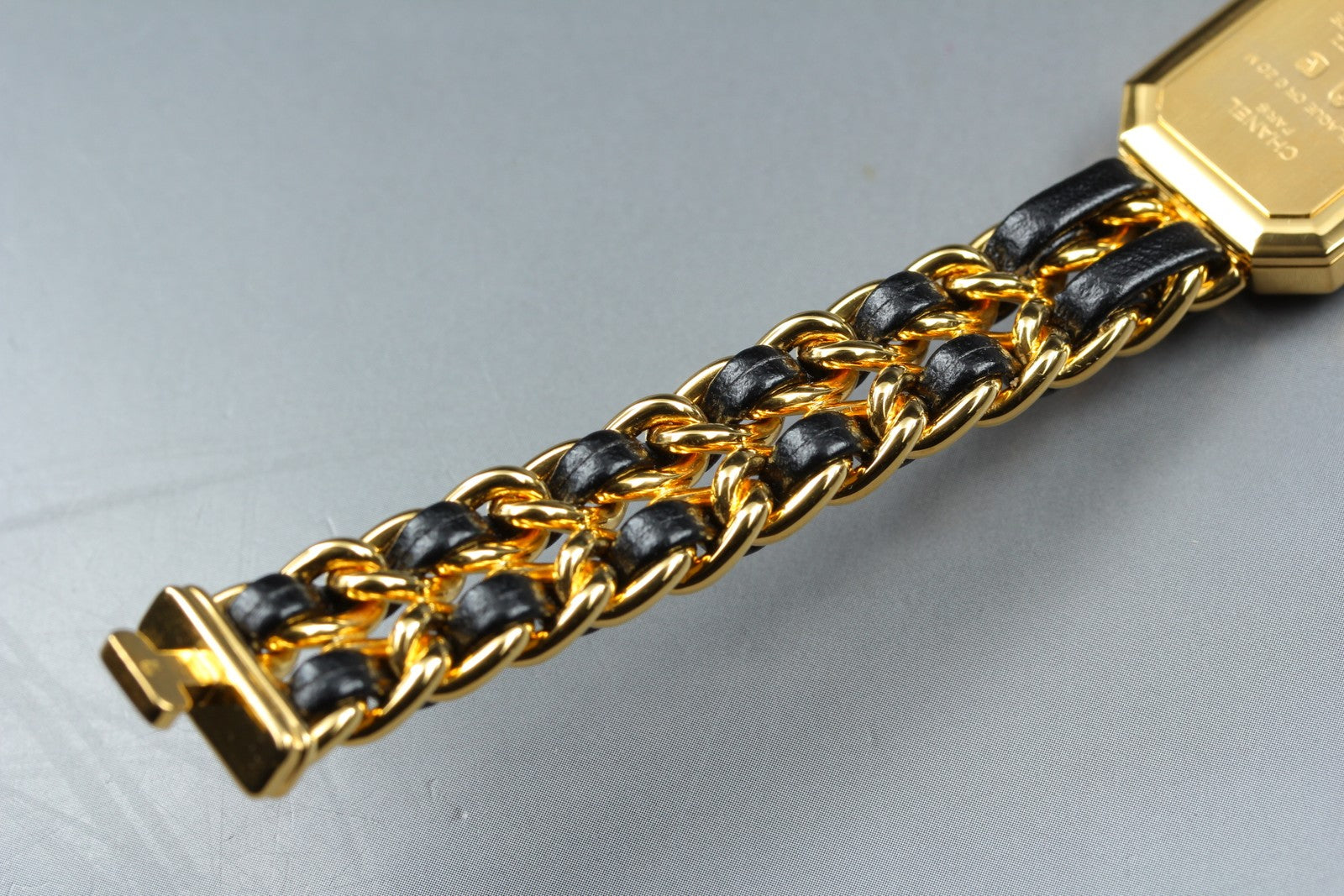 CHANEL Premiere L Size Black Dial Gold 20mm Quartz Women’s Watch [w/Box]