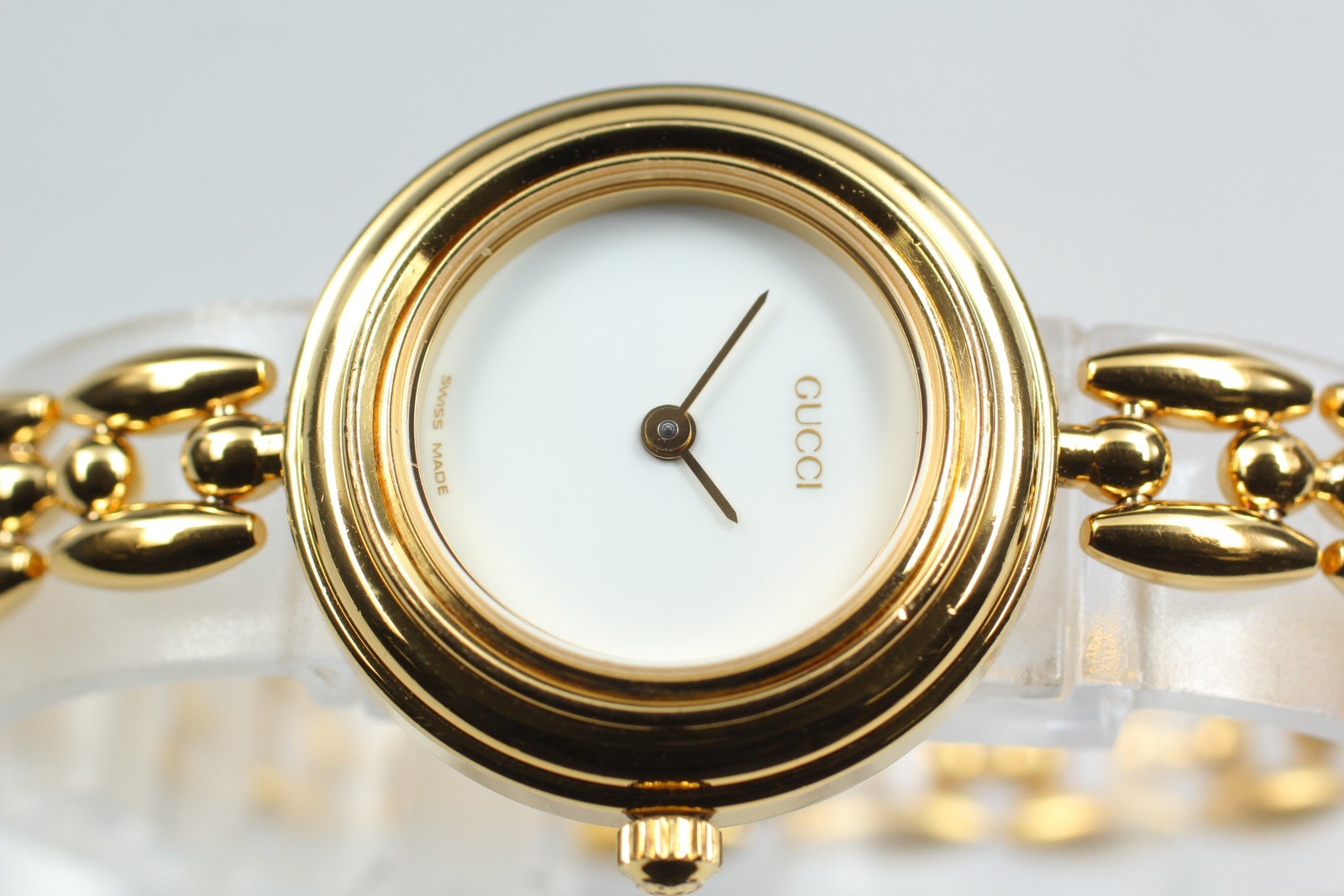 Vintage Gucci Change Bezel 11/12.2 Gold 26mm Bracelet Women's Quartz Watch