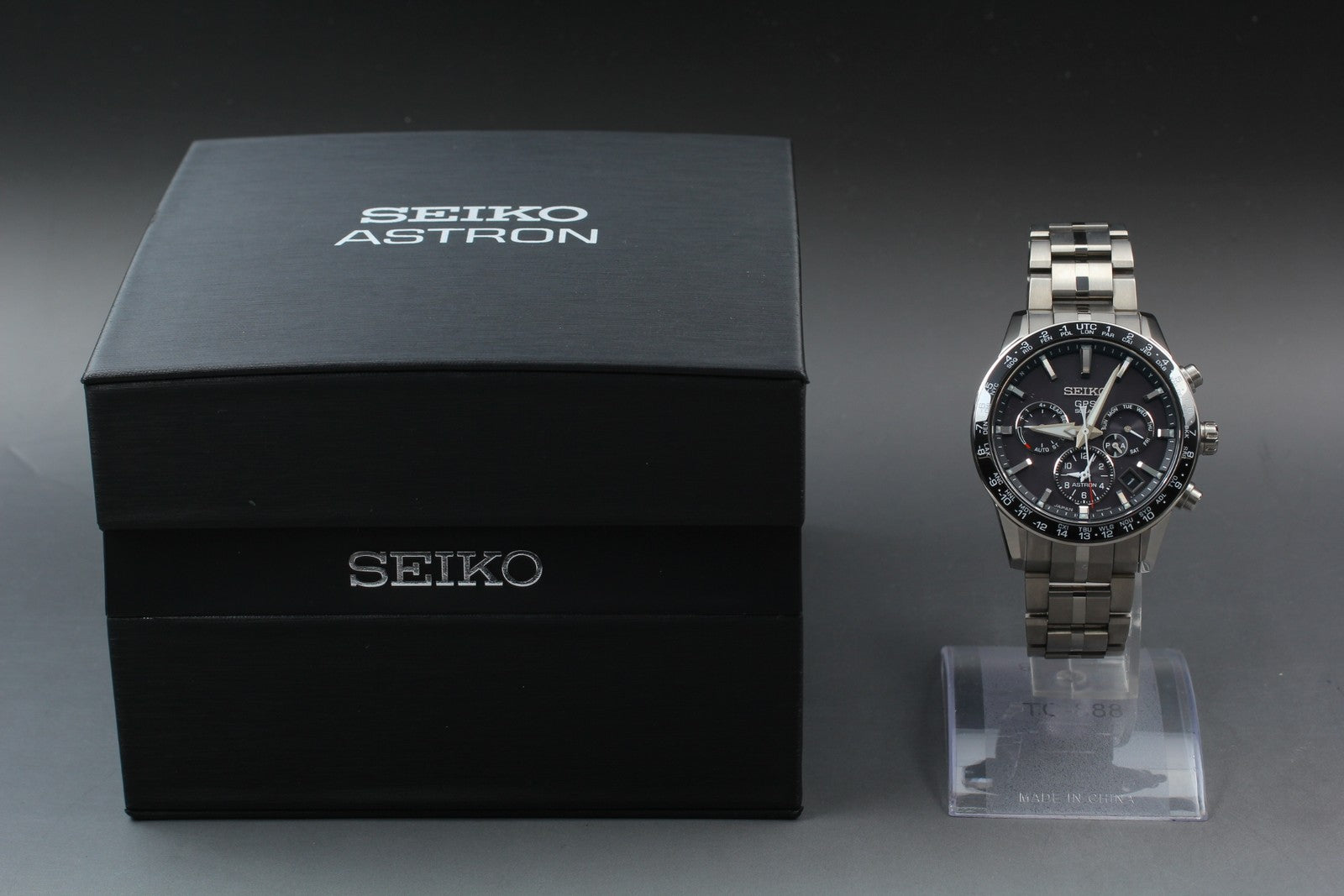 [w/ Box] SEIKO Astron 5X53-0AB0 SBXC003 Black Solar Titanium Men’s Watch JAPAN