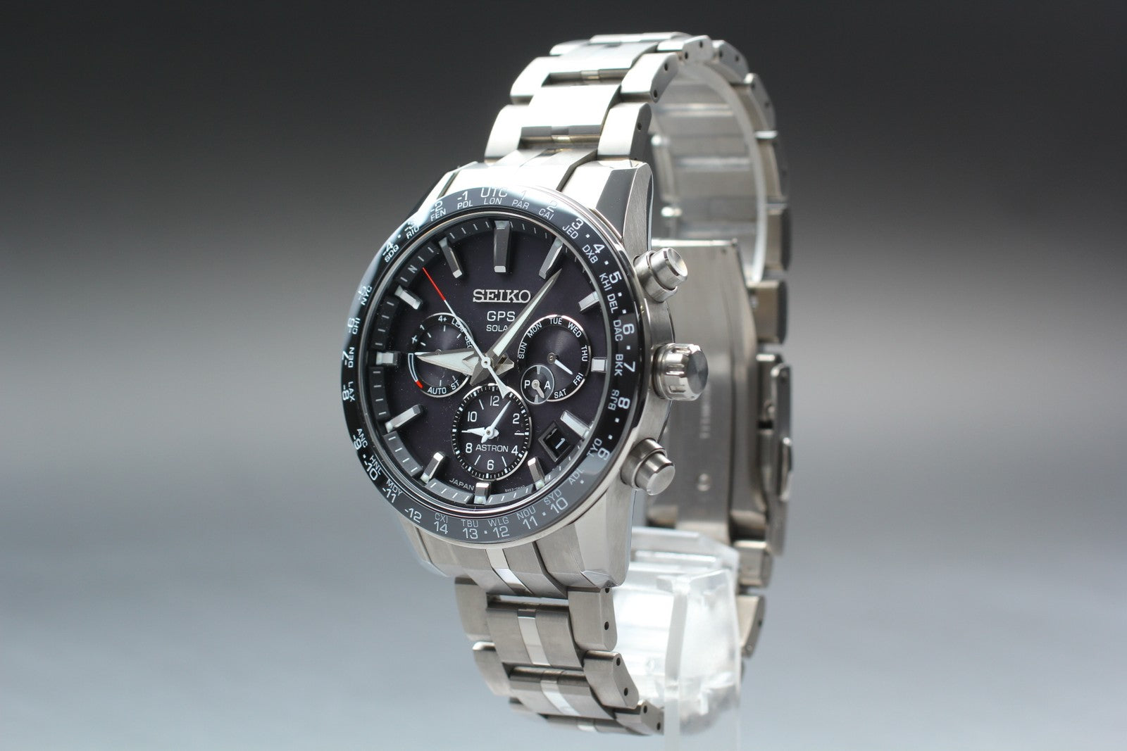 [w/ Box] SEIKO Astron 5X53-0AB0 SBXC003 Black Solar Titanium Men’s Watch JAPAN