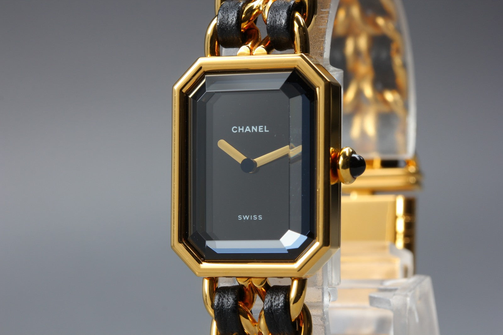 CHANEL Premiere L Size Black Dial Gold 20mm Quartz Women’s Watch [w/Paper]