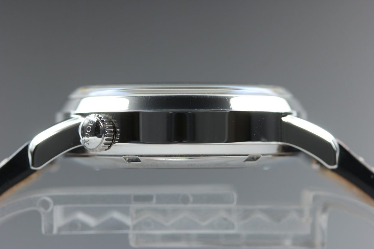 KUOE KYOTO OLD SMITH 90-007﻿ Silver Black 34mm Automatic Men's Watch JAPAN [Box]