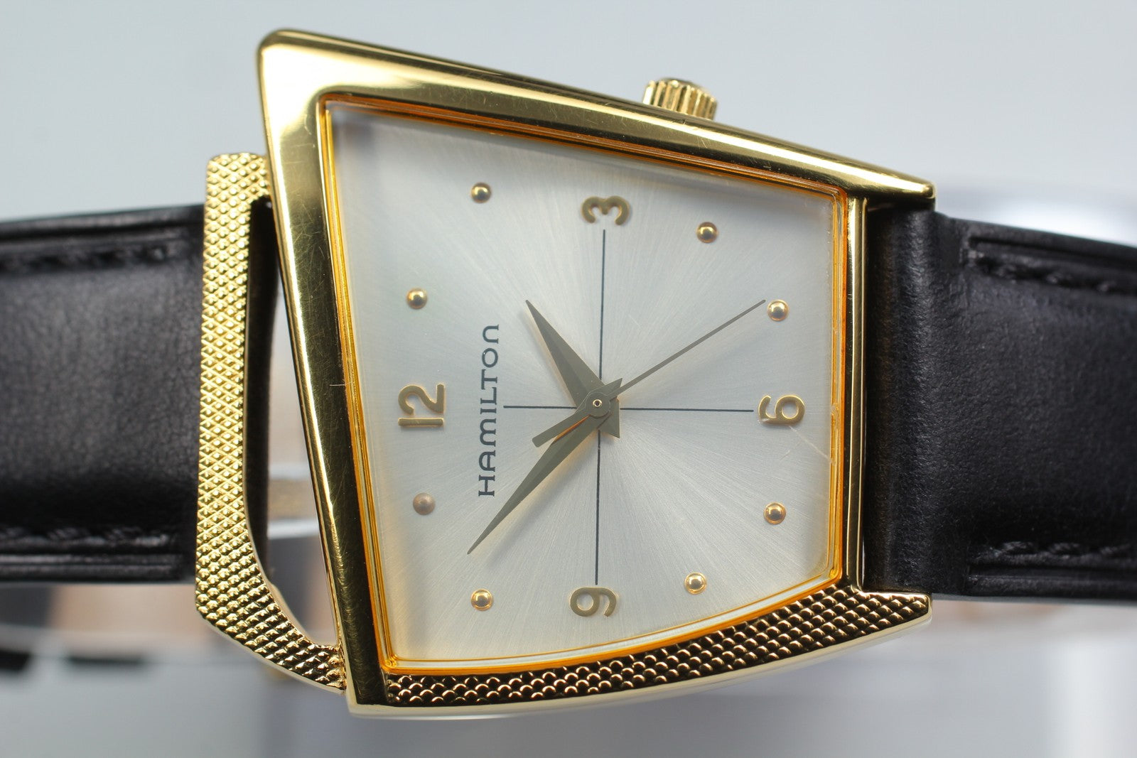 Hamilton 6230 Flight II REGISTERED EDITION Gold Quartz Men's Watch Vintage [Box]